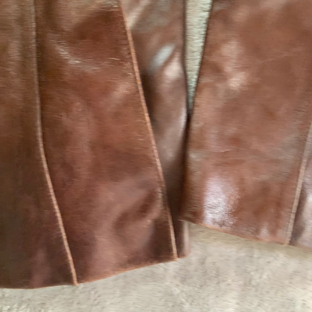 Vintage Wilsons Leather Maxima Brown Button Front Jacket Womens XL - Picture 4 of 15